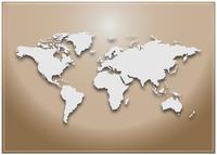 Syna Placemat Wereldkaart Beige - PLM6GI27
