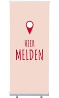 Syna Roll-Banner Budget 85 Complete Set hier Melden Rood Nederlands - RBB085LSFI358