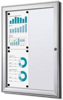 Syna Vergrendelbaar Notitiebord Indoor B1 Brandwerend Zilver 4x A4 - SCS4XA4B1