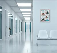 Syna Vergrendelbaar Notitiebord Indoor Zilver 4x A4 RAL7016 - SCS4XA4C7016JS