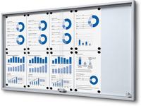 Syna Vergrendelbaar Notitiebord met Schuifdeuren Slim 10x A4 - SCSLG10XA4