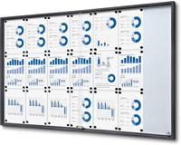 Syna Vergrendelbaar Notitiebord met Schuifdeuren Slim 21 X A4 Antraciet - SCSLG21XA4C7016JS
