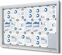 Syna Vergrendelbaar Notitiebord Outdoor met Gasveer 21x A4 - SCT21XA4PH