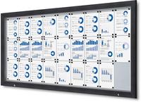 Syna Vergrendelbaar Notitiebord Outdoor met Gasveer 27x A4 RAL 7016 - SCT27XA4PHC7016JS