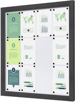 Syna Outdoor Vergrendelbaar Notitiebord Slim 12 X A4 Anthracite - SCTE12XA4PHC7016JS