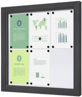 Syna Outdoor Vergrendelbaar Notitiebord Slim 6 X A4 Anthracite - SCTE6XA4PHC7016JS