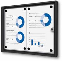 Syna Vergrendelbaar Notitiebord Indoor Economy Zwart 2x A4 - SCXS2XA4C9005