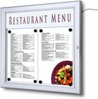 Syna Outdoor Menubord LED Verlicht met Logo Paneel 2x A4 Liggend - SCZ2XA4LED