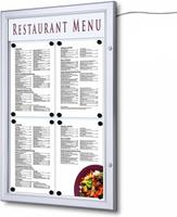 Syna Outdoor Menubord LED Verlicht met Logo Paneel 4x A4 Staand - SCZ4XA4LED