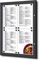 Syna Menuvitrine Vergrendelbaar Outdoor Zwart 4x A4 - SCZN4XA4C9005