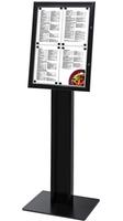 Syna Menustandaard Zwart 4x A4 - SCZNPOLE4XA4C9005