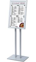 Syna Menustandaard Zilver 4x A4 - SCZPOLE4XA4
