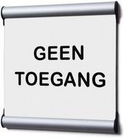 Syna Deurbordje 15,5 X 15,5 cm Set Geen Toegang Wit - SS155X155LPPI807
