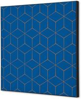 Syna Wanddecoratie Textiel SET 40 X 40 Hexagon Blauw-Bruin - TFR22W400-SET-I14
