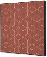 Syna Wanddecoratie Textiel SET 40 X 40 Hexagon Donkerbruin - TFR22W400-SET-I17