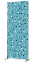 Syna Scheidingswand Textiel Deco 100-200 Dubbelzijdig Stippen Blauw - ZBSLIM100-200-DSI1