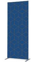 Syna Scheidingswand Textiel Deco 100-200 Dubbelzijdig Hexagon Blauw-Bruin - ZBSLIM100-200-DSI14