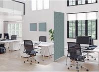 Syna Scheidingswand Textiel Deco 100-200 Dubbelzijdig Hexagon Grijs ECO - ZBSLIM100-200-DSI15ECO