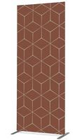 Syna Scheidingswand Textiel Deco 100-200 Dubbelzijdig Hexagon Roest ECO - ZBSLIM100-200-DSI17ECO