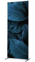 Syna Scheidingswand Textiel Deco 100-200 Dubbelzijdig Botanische Bladeren Blauw ECO - ZBSLIM100-200-DSI20ECO