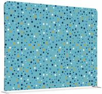 Syna Scheidingswand Textiel 150-150 Dubbelzijdig Stippen Blauw - ZWSE150-150SSK-DSI1