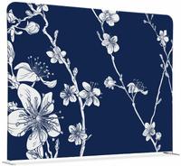 Syna Scheidingswand Textiel 200-150 Dubbelzijdig Abstracte Japanse Bloesem Blauw - ZWSE200-150SSK-DSI8