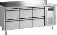 TEFCOLD Koelwerkbank in Roestrvij Staal met GN 1/1-Lades - CK7360