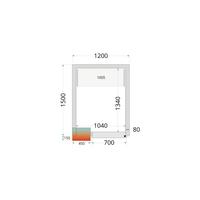 Koelcelpanelen met 80 mm Isolatie - zonder Vloer - CR 120X150X212 NF
