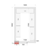 Vriescelpanelen met 120 mm Isolatie - CR 180X300X220