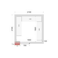 TEFCOLD Vriescelpanelen met 120 mm Isolatie - CR 210X210X220
