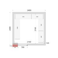 Vriescelpanelen met 120 mm Isolatie - CR 240X240X220