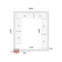 Vriescelpanelen met 120 mm Isolatie - CR 240X270X220