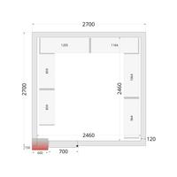 Vriescelpanelen met 120 mm Isolatie - CR 270X270X220