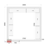 Vriescelpanelen met 120 mm Isolatie - CR 300X300X220