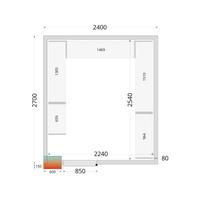 Koelcel met 850 mm Brede Deur - CRPF2427WD