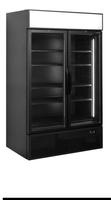 TEFCOLD Zwarte 2-Deurs Displaykoeler met Kap - FSC1200H BLACK