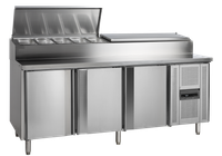 Roestvast Stalen Counter met Koelbak voor GN 1/3 Pannen - SS8300