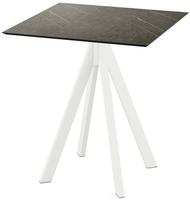 Infinity Terrastafel Wit Frame + Midnight Marble HPL 70x70 cm - Essentials 120021677