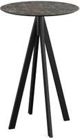 Infinity Statafel Zwart Frame + Galaxy Marble HPL 70 cm - Essentials 120041570
