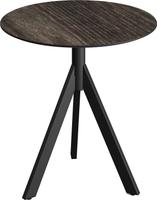 Essentials Infinity Tripod Terrastafel Zwart Frame + Riverwashed Wood HPL 70 cm - 140011470