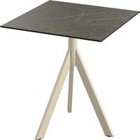 Essentials Infinity Tripod Terrastafel Zand Frame + Midnight Marble HPL 70x70 cm - 140031677