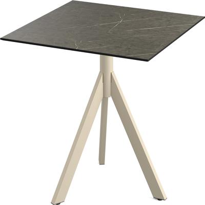 Essentials Infinity Tripod Terrastafel Zand Frame + Midnight Marble HPL 70x70 cm - 140031677 1