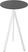 Essentials Infinity Tripod Statafel Wit Frame + Zwart HPL 70 cm - 140051070 1