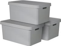 INFINITY Set van 3 Opbergdozen met Deksel 45L - 240659