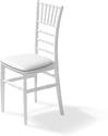 Kussen Kunstleer Wit voor napoleon/tiffany Stoel - 38,5x40x2,5cm (bxtxh) - 50400cw - veba 50400CW