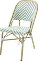 Essentials Paris Bistrostoel Rotan Bamboo Wit/Pastel Groen - 52351