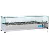 Gekoelde Vitrine | 6X Gn 1/4 | Glazen top | Mastro 9970CV