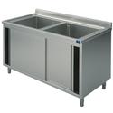 Mastro Wasbakunit Op Kastje, 2 Wasbakken, Met Schuifdeuren, 1200X700 Mm | GLA0027