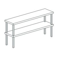 Overshelf 2 Tier Overshelf Side Open 1600x350 Mm - HCB0087