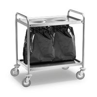 Wastes Trolley in Stainless Steel With 2 Holes For 2 Bags - IFA0047